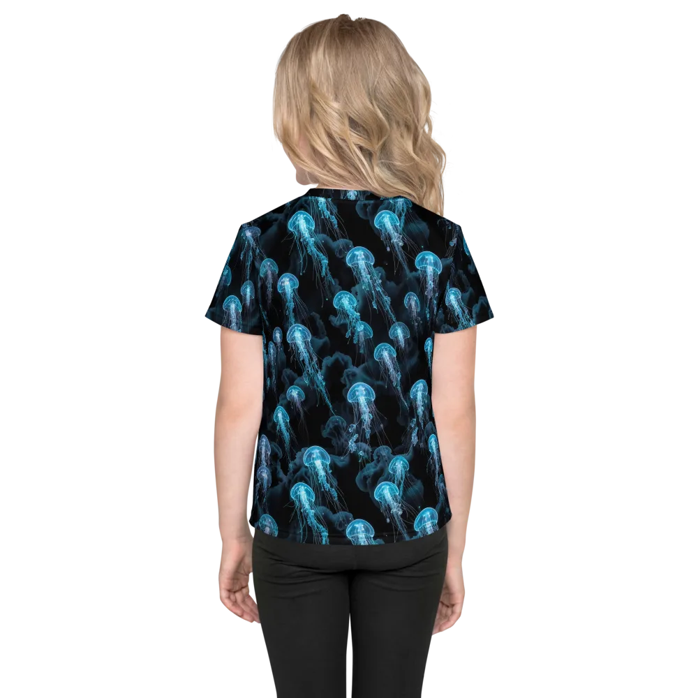 Azure Abyss on Kids Crew Neck T-Shirt — Back