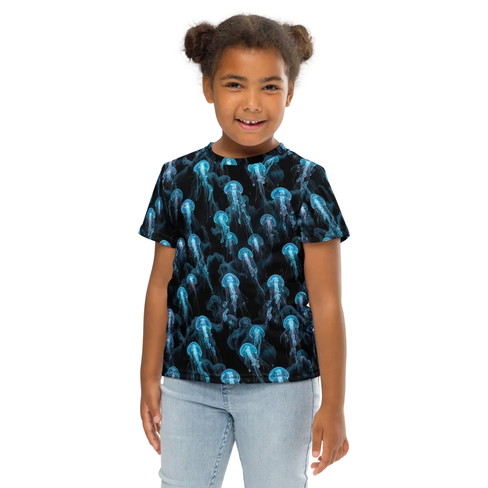 Azure Abyss on Kids Crew Neck T-Shirt — Front