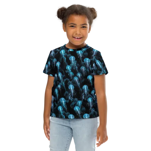 Azure Abyss on a Kids Crew Neck T-Shirt