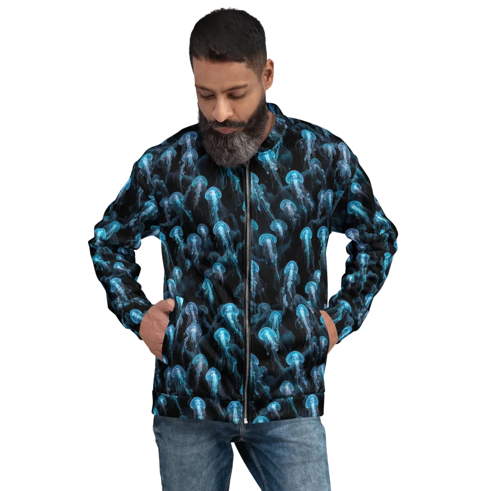 Azure Abyss on Bomber Jacket — Front