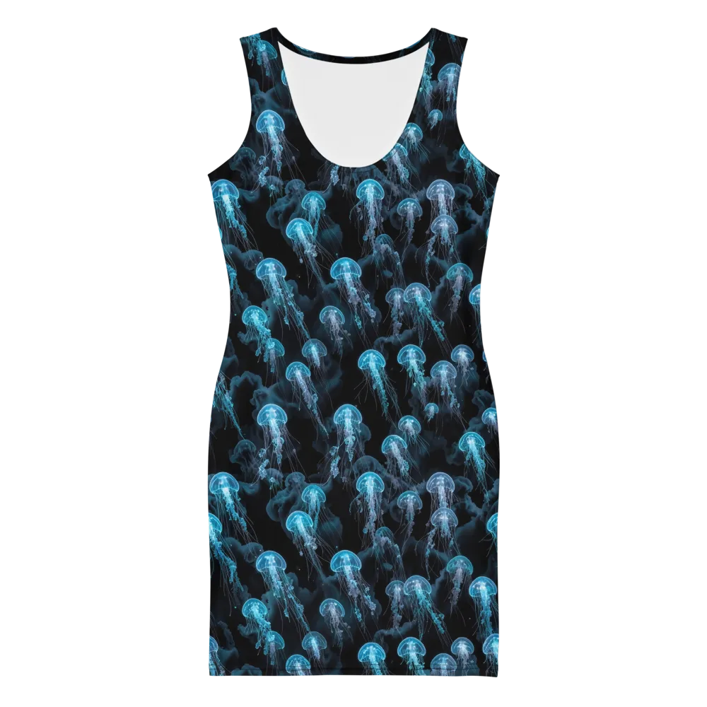 Azure Abyss on Bodycon Dress — Front