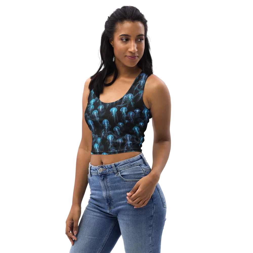 Azure Abyss on Crop Top — Left Front