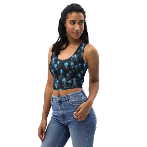 Azure Abyss on a Crop Top