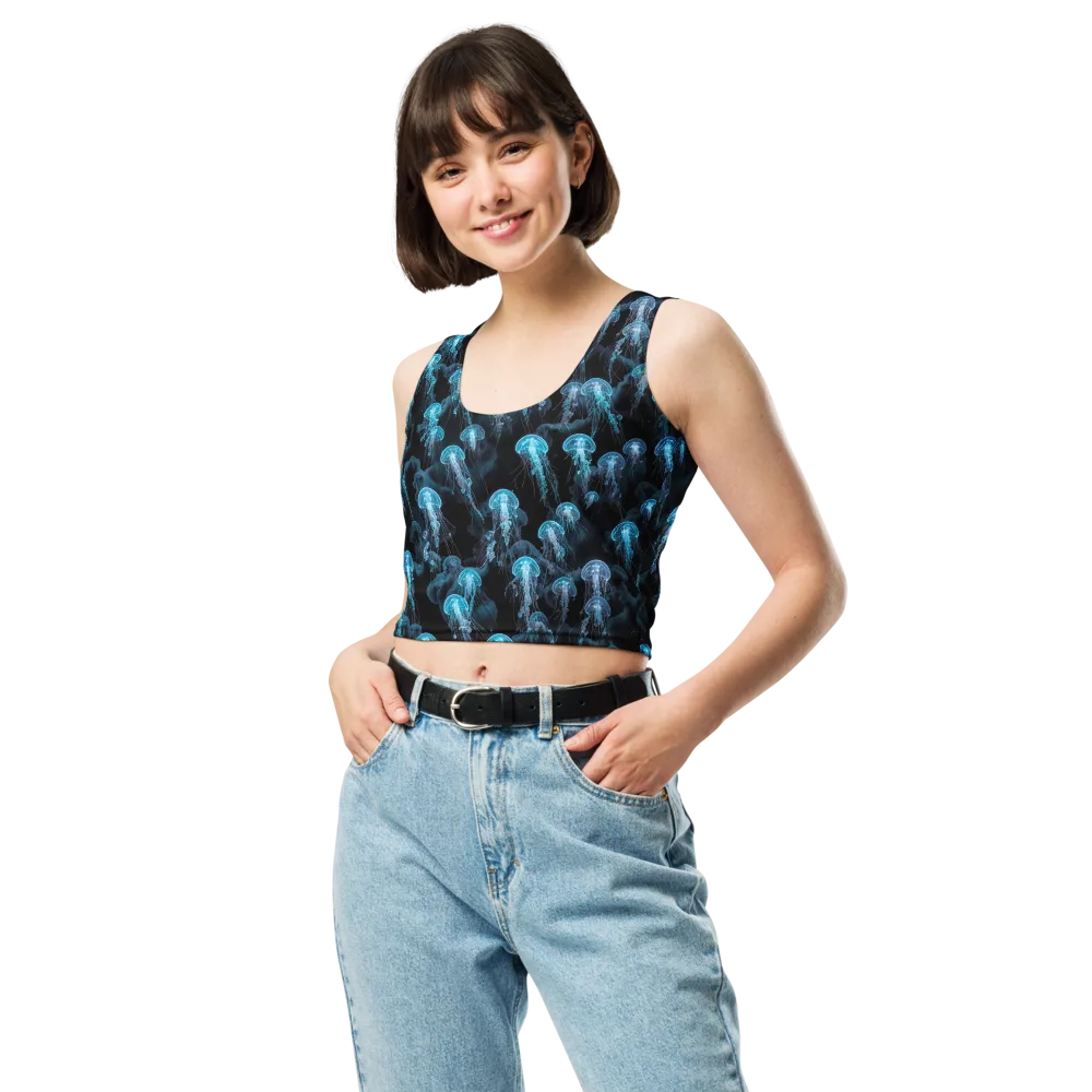 Azure Abyss on Crop Top — Front