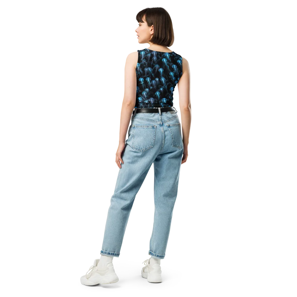 Azure Abyss on Crop Top — Back