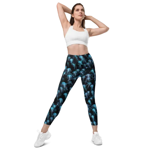 Azure Abyss on a Leggings with Pockets