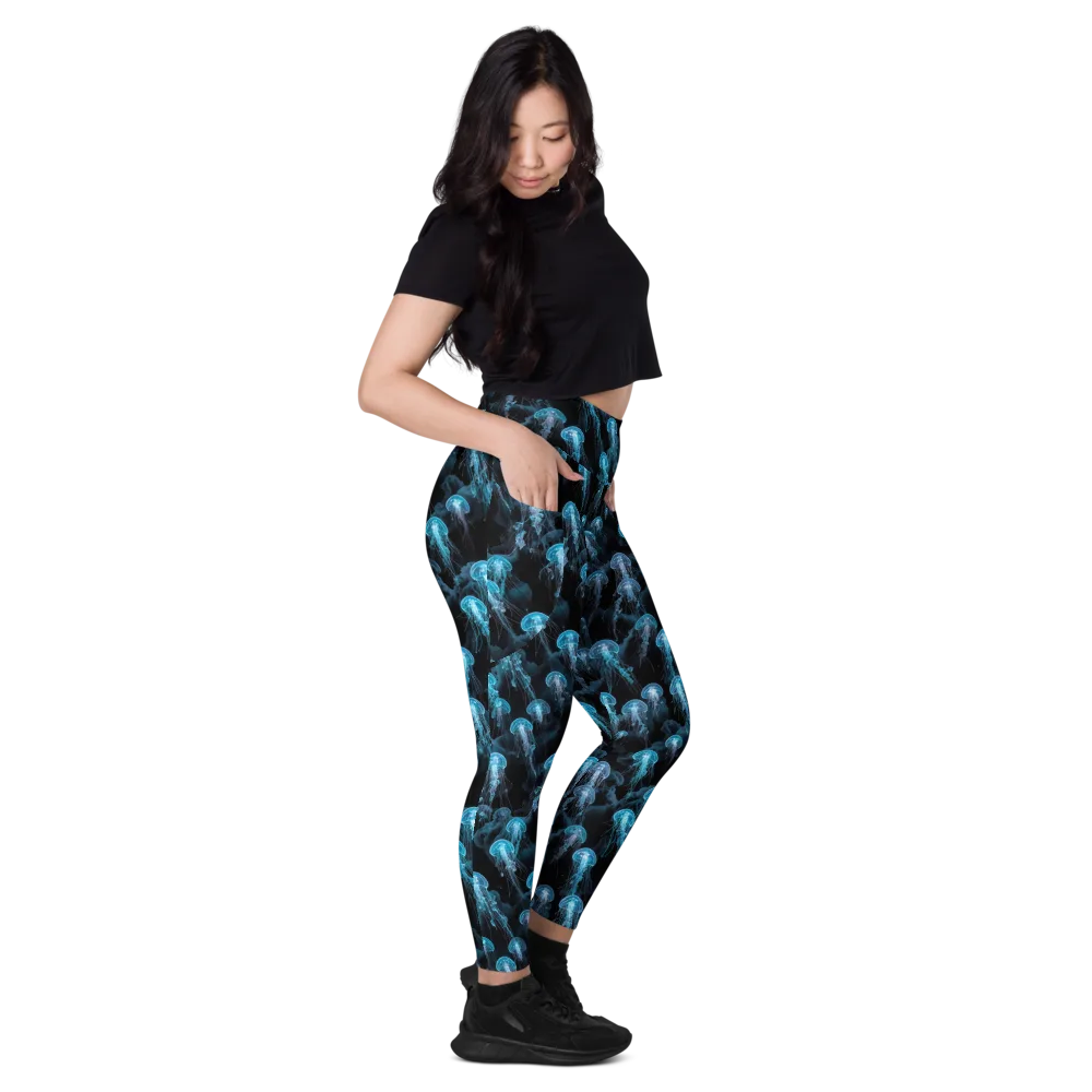 Azure Abyss on Leggings with Pockets — Right