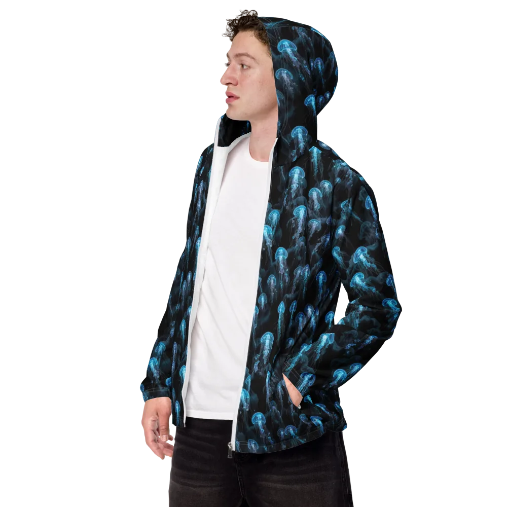 Azure Abyss on Men's Windbreaker — Left Front