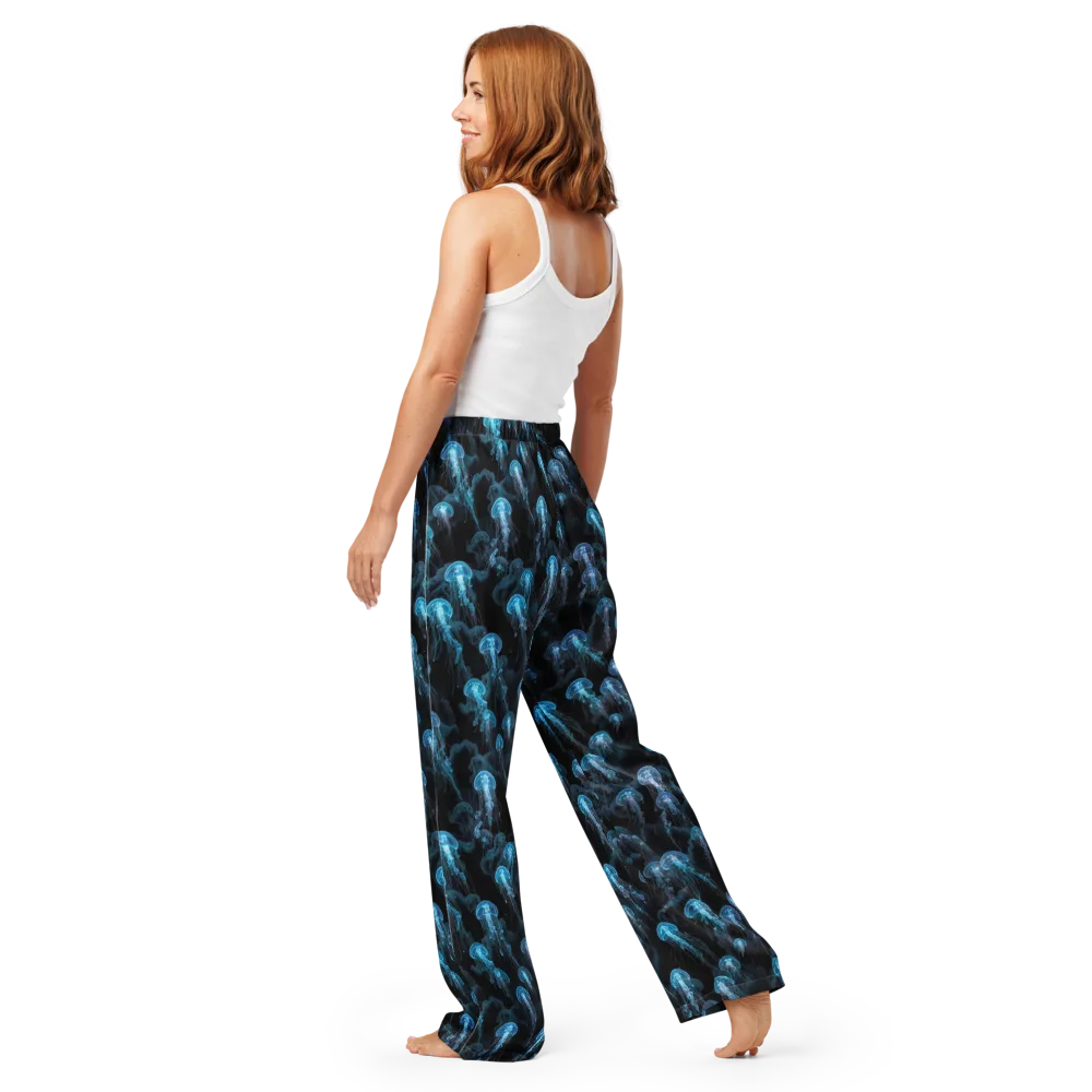Azure Abyss on Women's Pajama Pants — Back