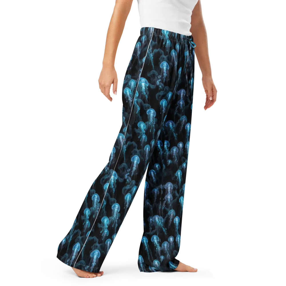 Azure Abyss on Women's Pajama Pants — Right Front
