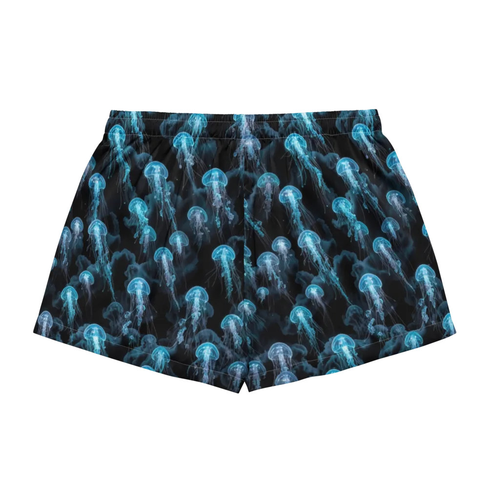 Azure Abyss on Women's Pajama Shorts — Back