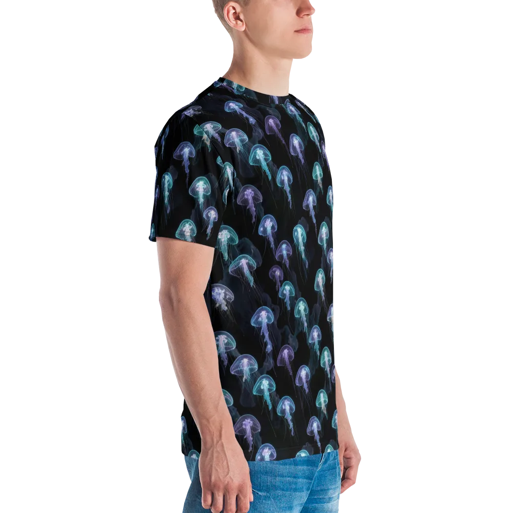 Abyssal Glow on Men's Crew Neck T-Shirt — Right