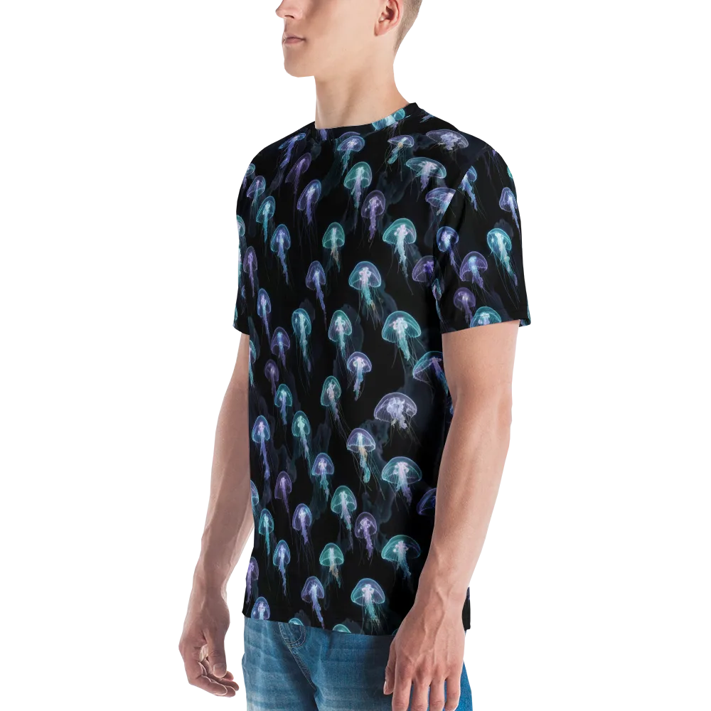Abyssal Glow on Men's Crew Neck T-Shirt — Left