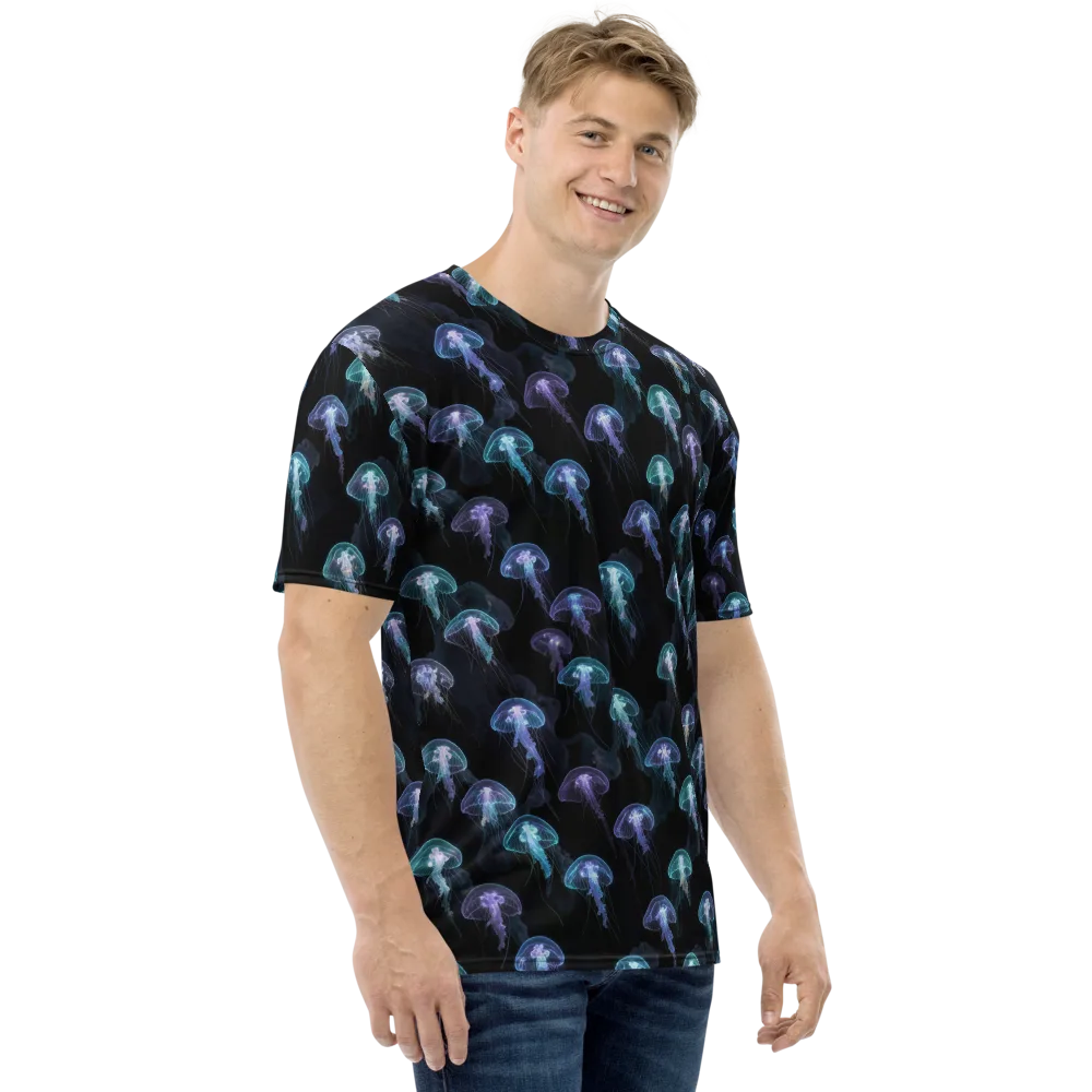 Abyssal Glow on Men's Crew Neck T-Shirt — Right