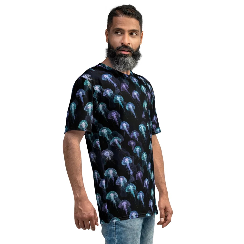 Abyssal Glow on Men's Crew Neck T-Shirt — Right
