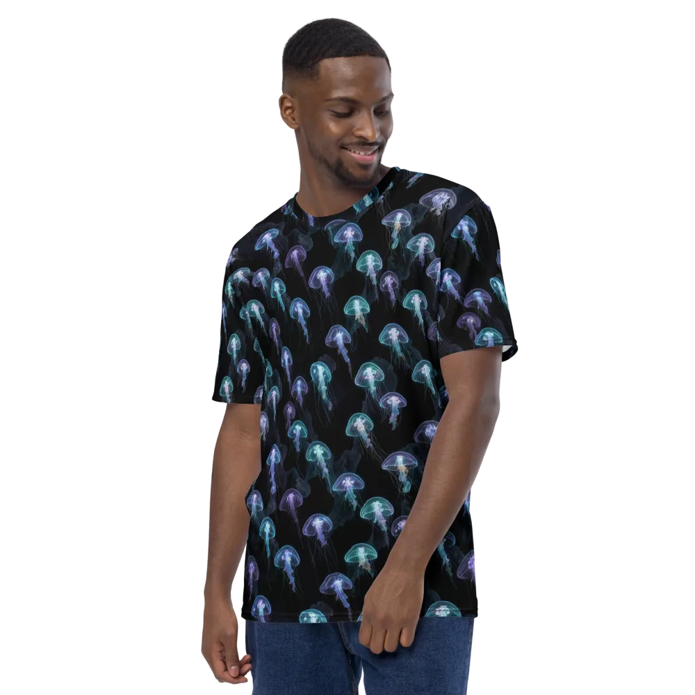 Abyssal Glow on Men's Crew Neck T-Shirt — Left