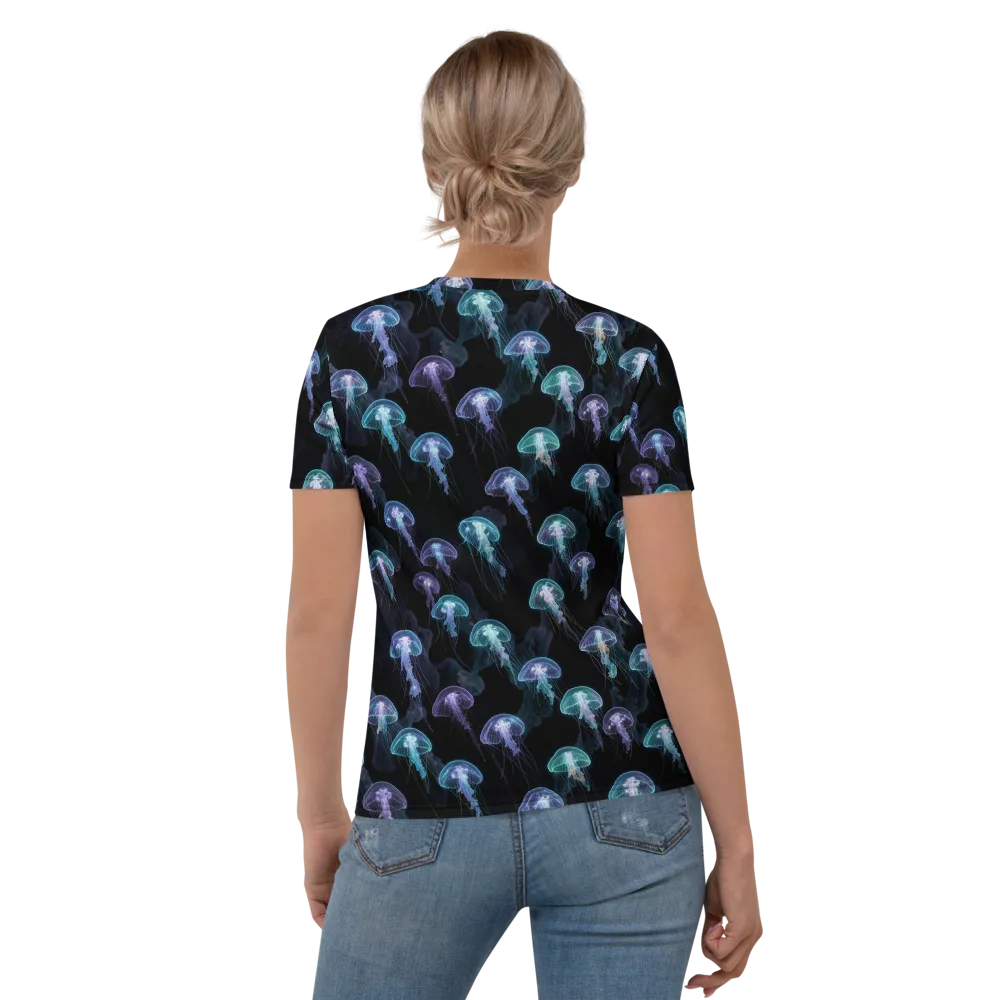 Abyssal Glow on Women's Crew Neck T-Shirt — Back