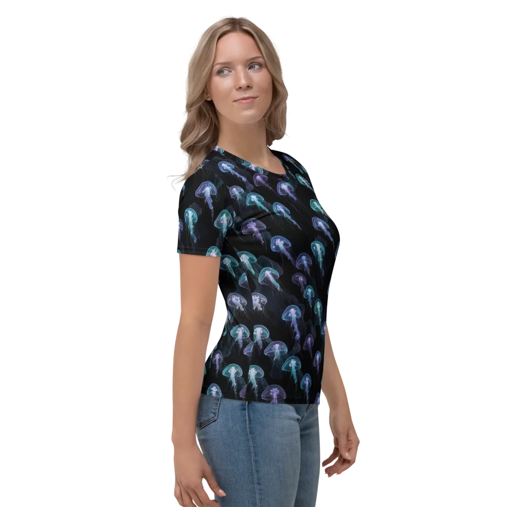 Abyssal Glow on Women's Crew Neck T-Shirt — Right