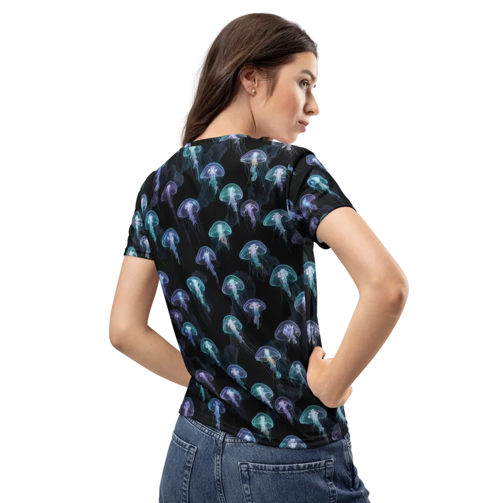 Abyssal Glow on Women's Crew Neck T-Shirt — Back