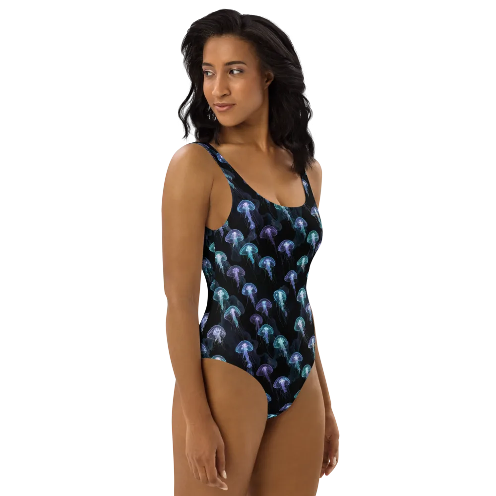 Abyssal Glow on One-Piece Swimsuit — Right