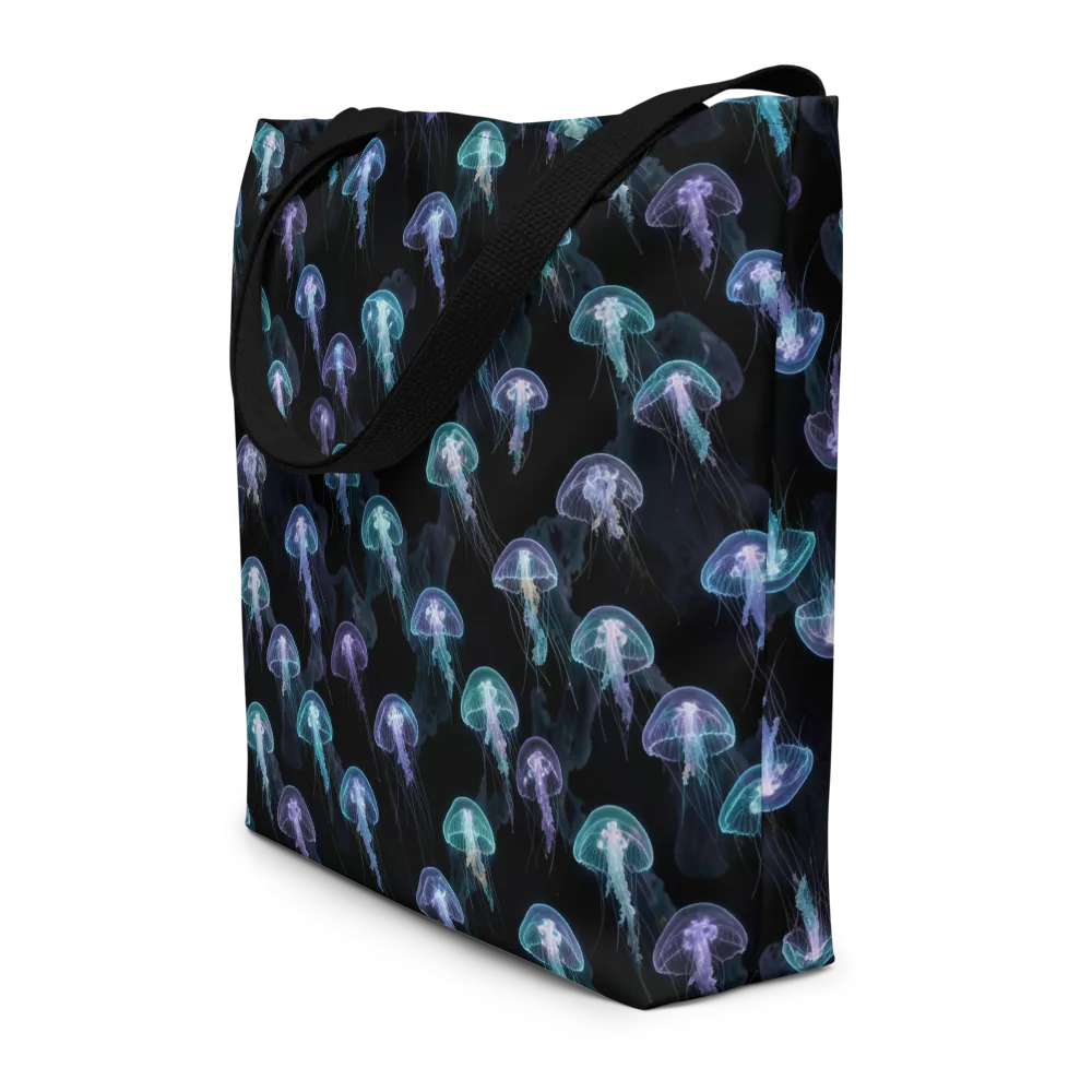 Abyssal Glow on Large Tote Bag W/ Pocket — Front