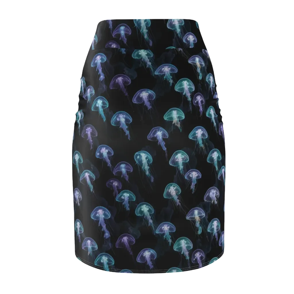 Abyssal Glow on Pencil Skirt — Back