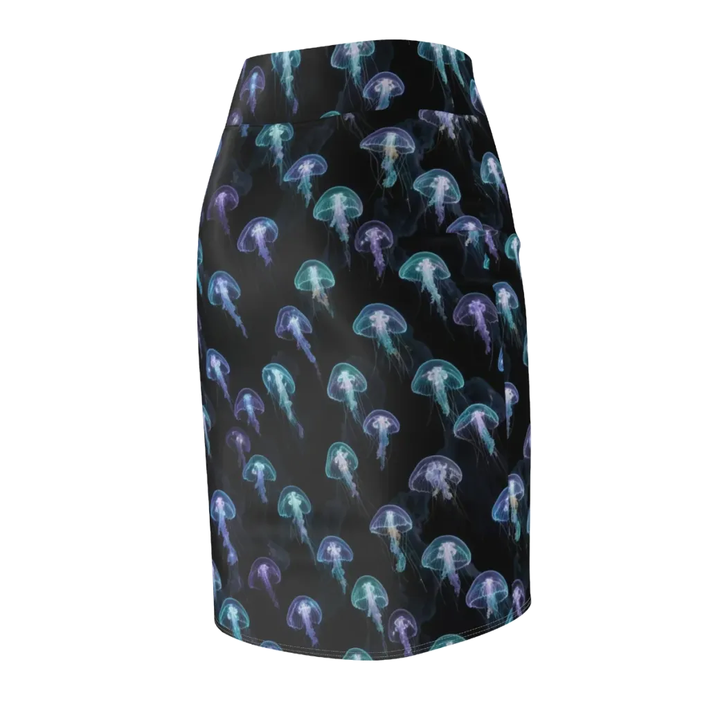Abyssal Glow on Pencil Skirt — Back Side