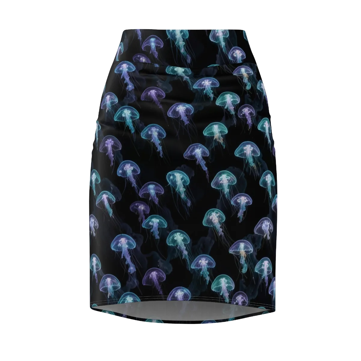 Abyssal Glow on Pencil Skirt — Front