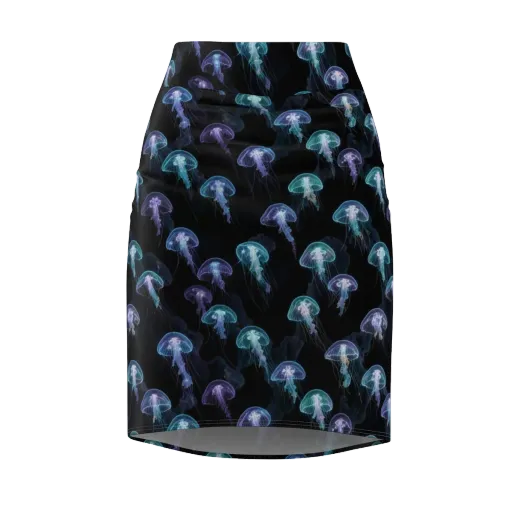 Abyssal Glow on a Pencil Skirt