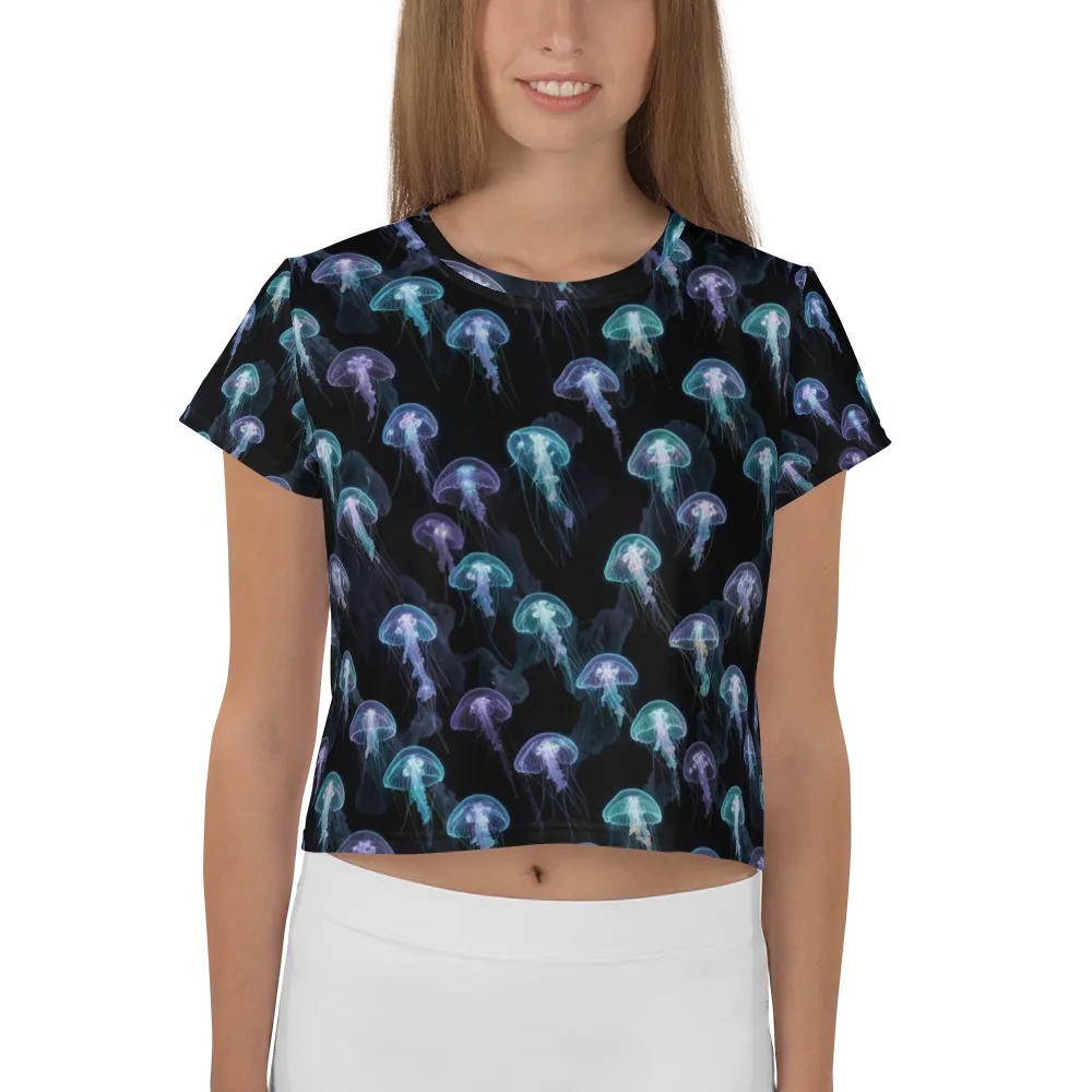 Abyssal Glow on Crop Tee — Front