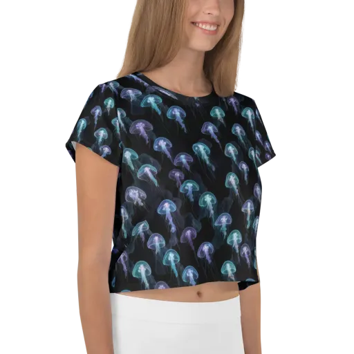 Abyssal Glow on a Crop Tee
