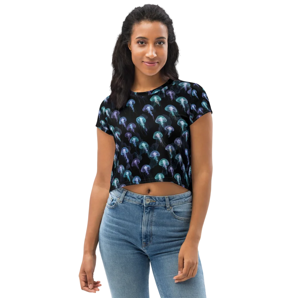Abyssal Glow on Crop Tee — Front
