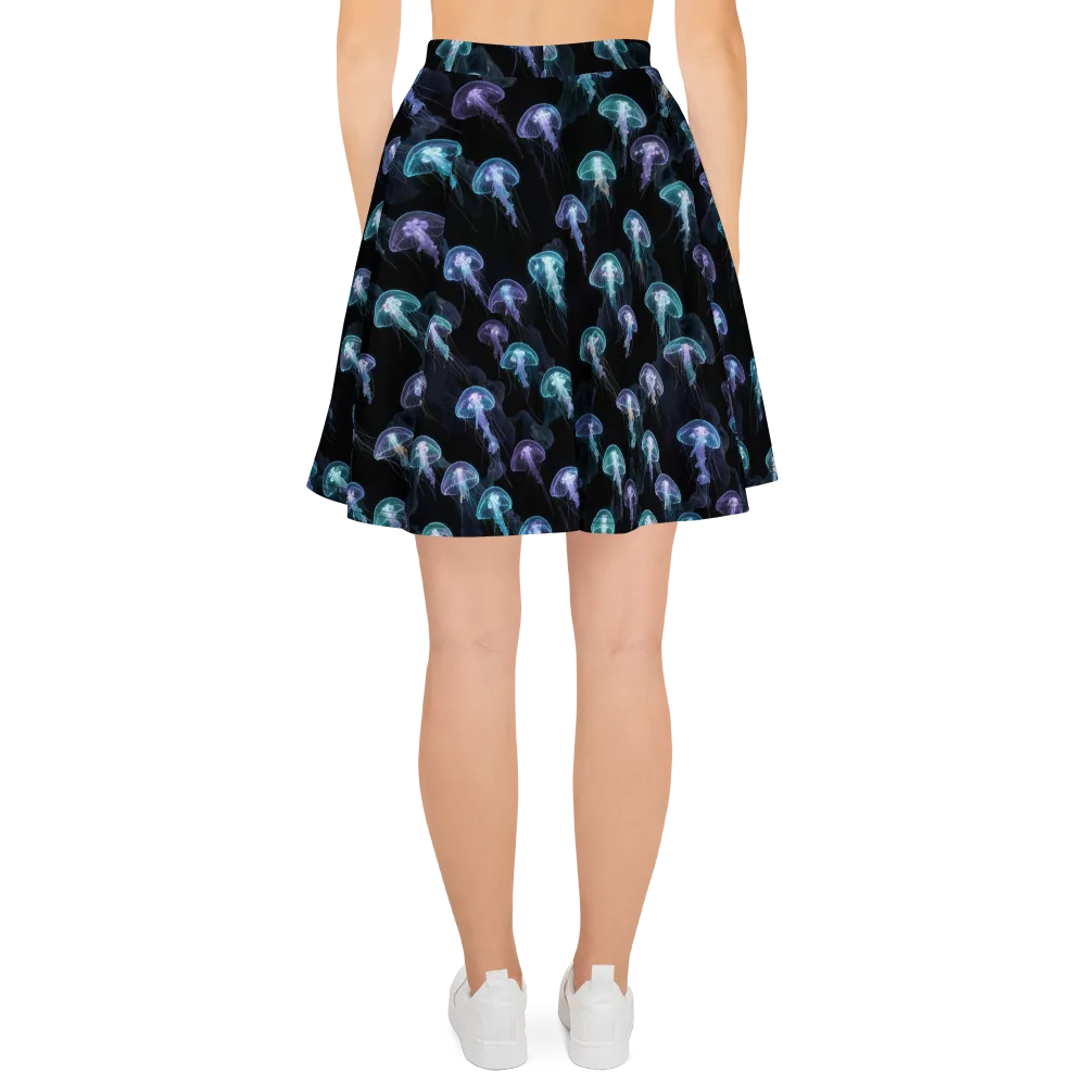 Abyssal Glow on Skater Skirt — Back