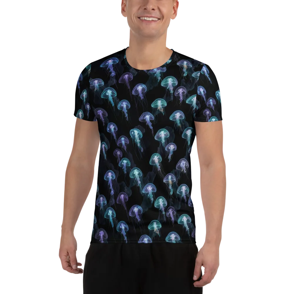 Abyssal Glow on Men's Athletic T-Shirt — Front