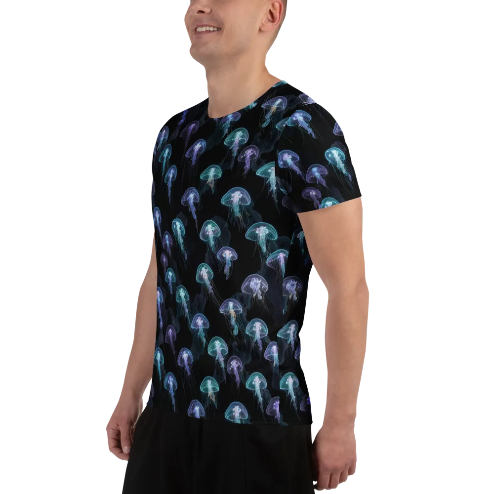Abyssal Glow on Men's Athletic T-Shirt — Left