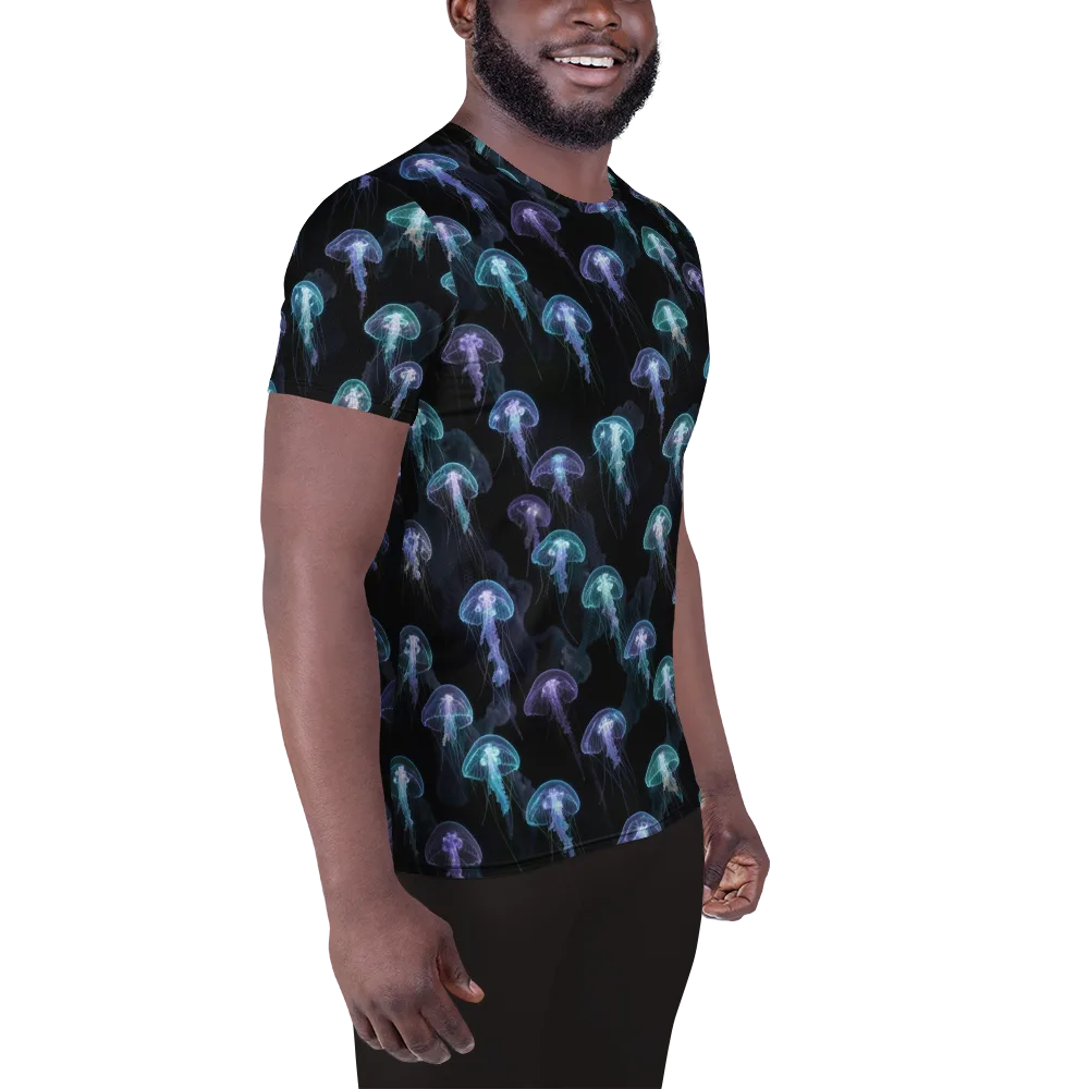 Abyssal Glow on Men's Athletic T-Shirt — Right
