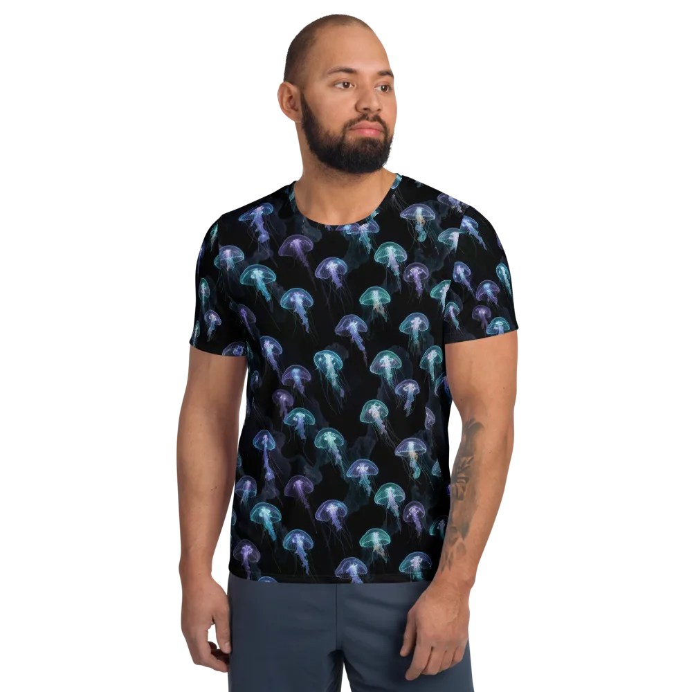 Abyssal Glow on Men's Athletic T-Shirt — Front
