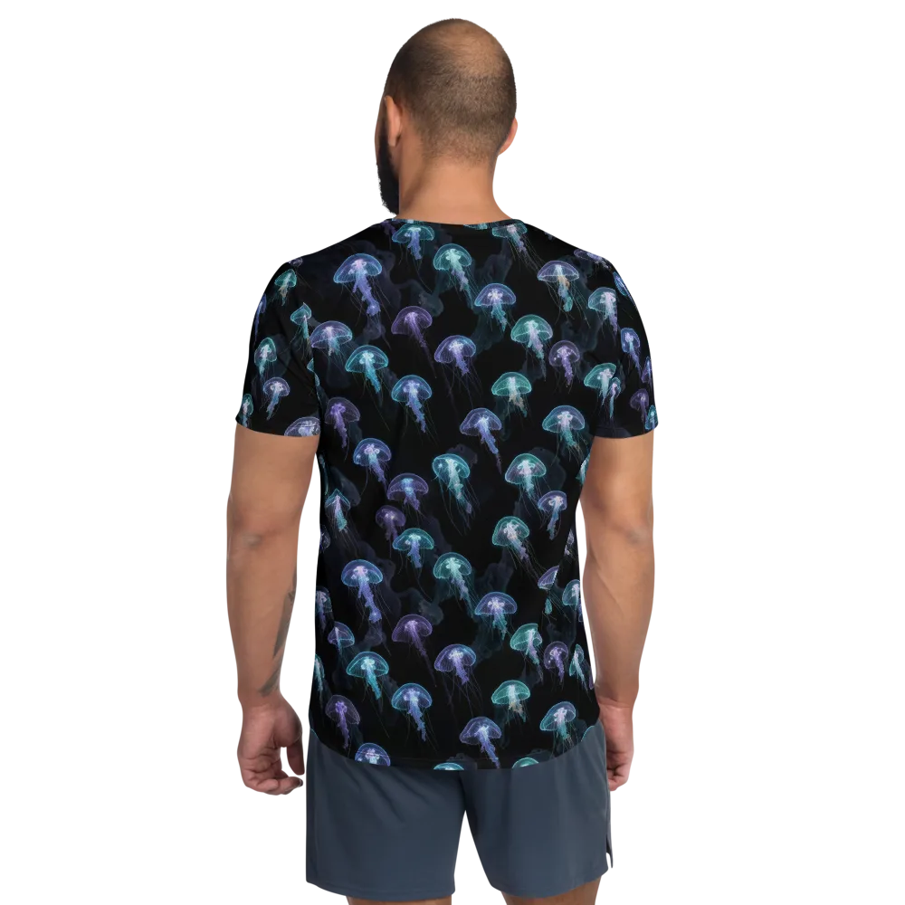 Abyssal Glow on Men's Athletic T-Shirt — Back