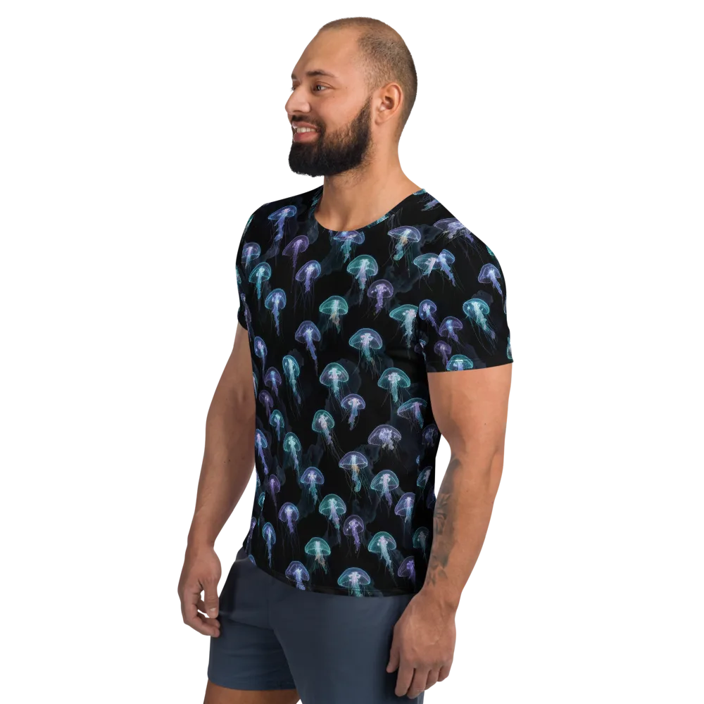 Abyssal Glow on Men's Athletic T-Shirt — Left