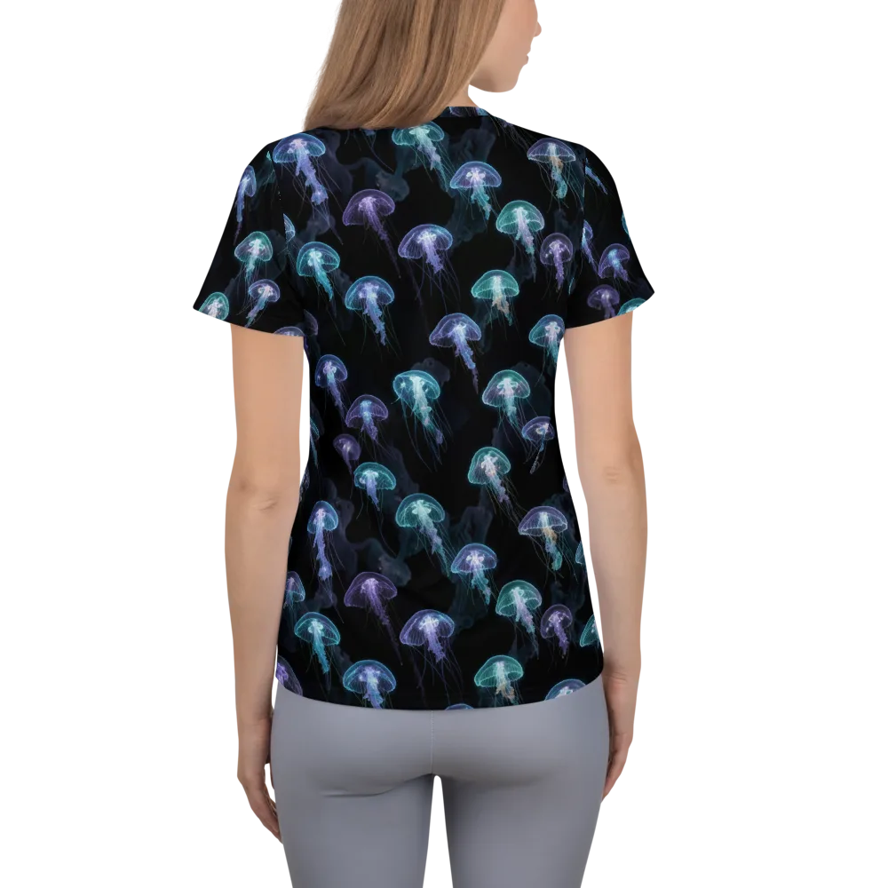 Abyssal Glow on Women's Athletic T-Shirt — Back