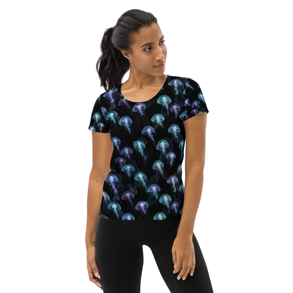 Abyssal Glow on Women's Athletic T-Shirt — Front