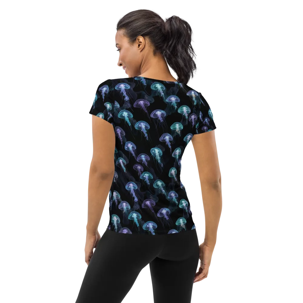Abyssal Glow on Women's Athletic T-Shirt — Back