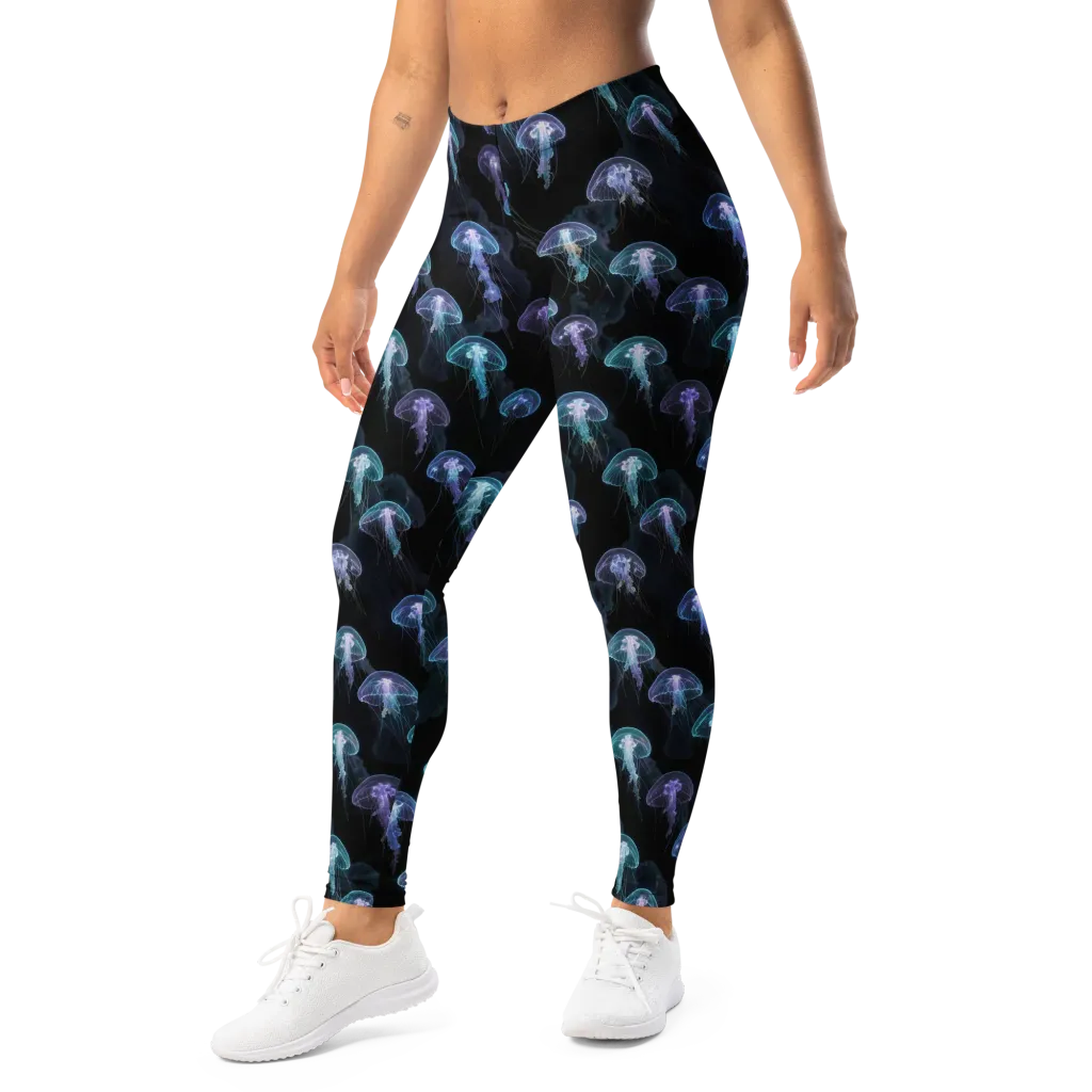 Abyssal Glow on Leggings — Left Front