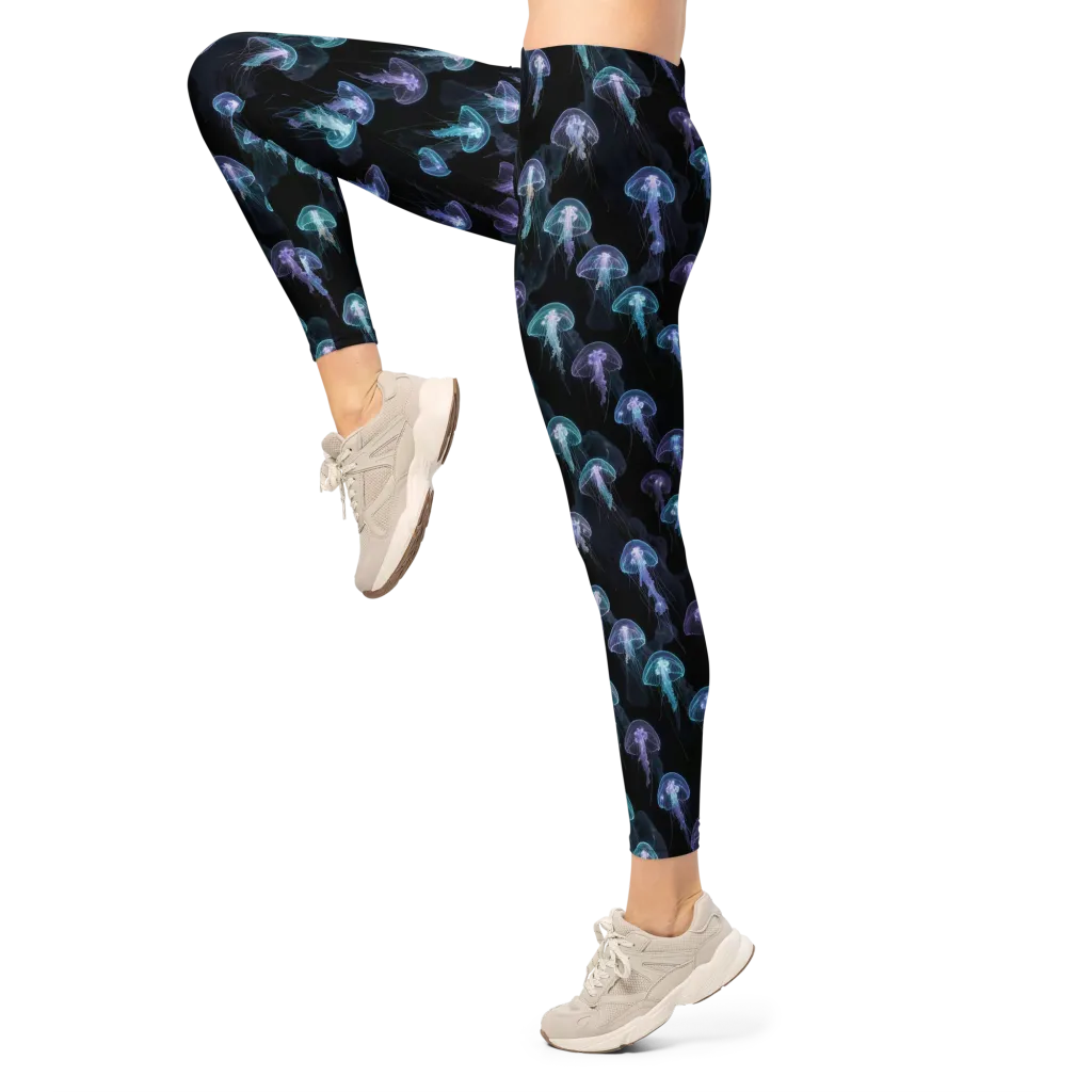 Abyssal Glow on Leggings — Left