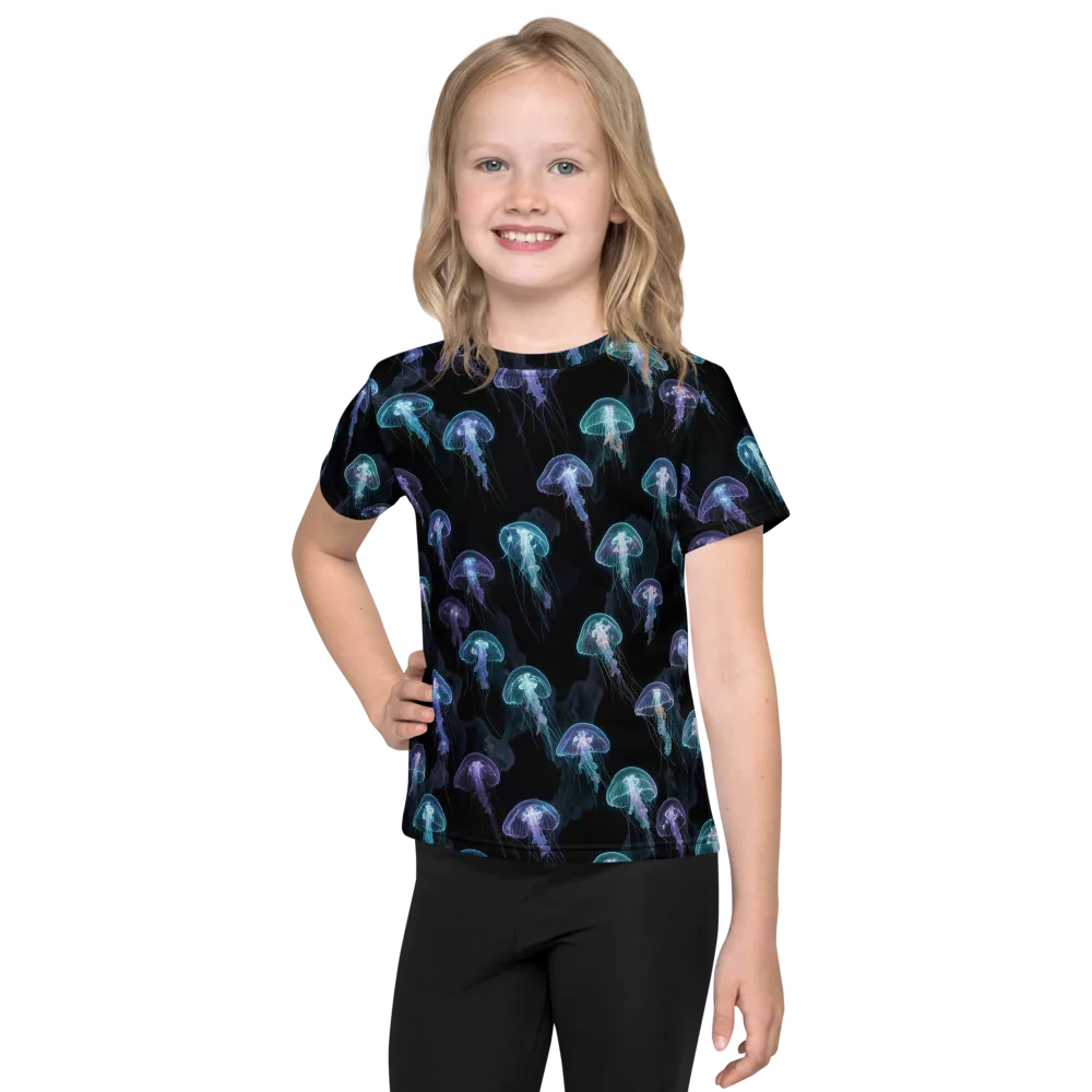 Abyssal Glow on Kids Crew Neck T-Shirt — Front