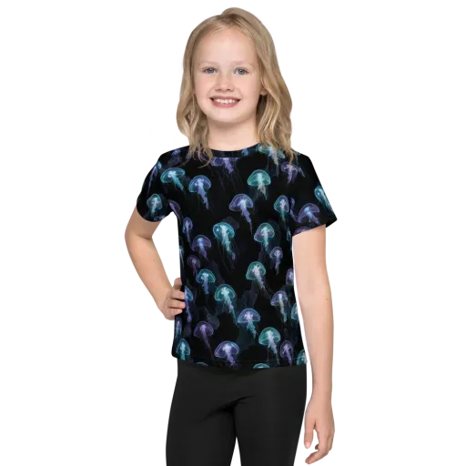 Abyssal Glow on a Kids Crew Neck T-Shirt