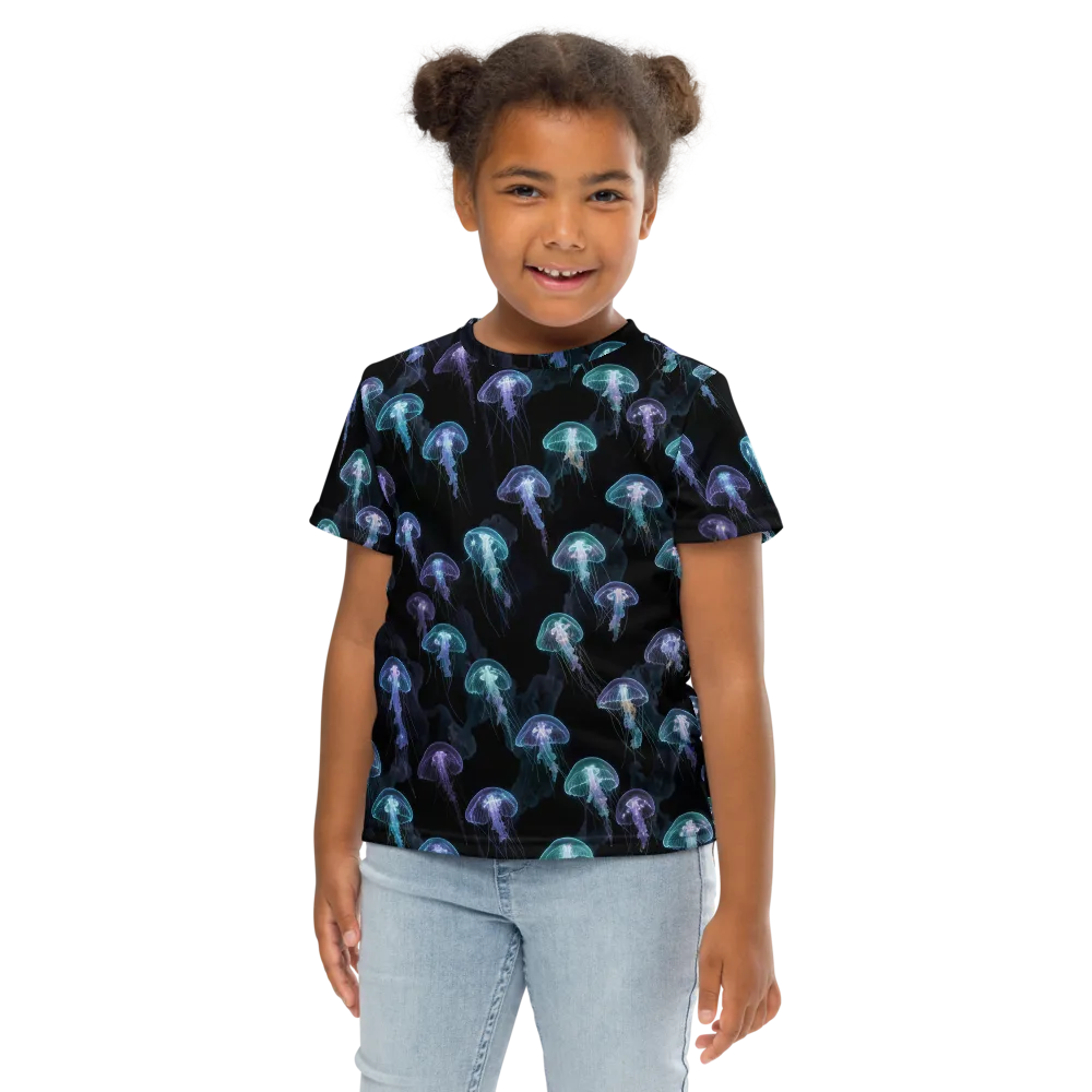 Abyssal Glow on Kids Crew Neck T-Shirt — Front