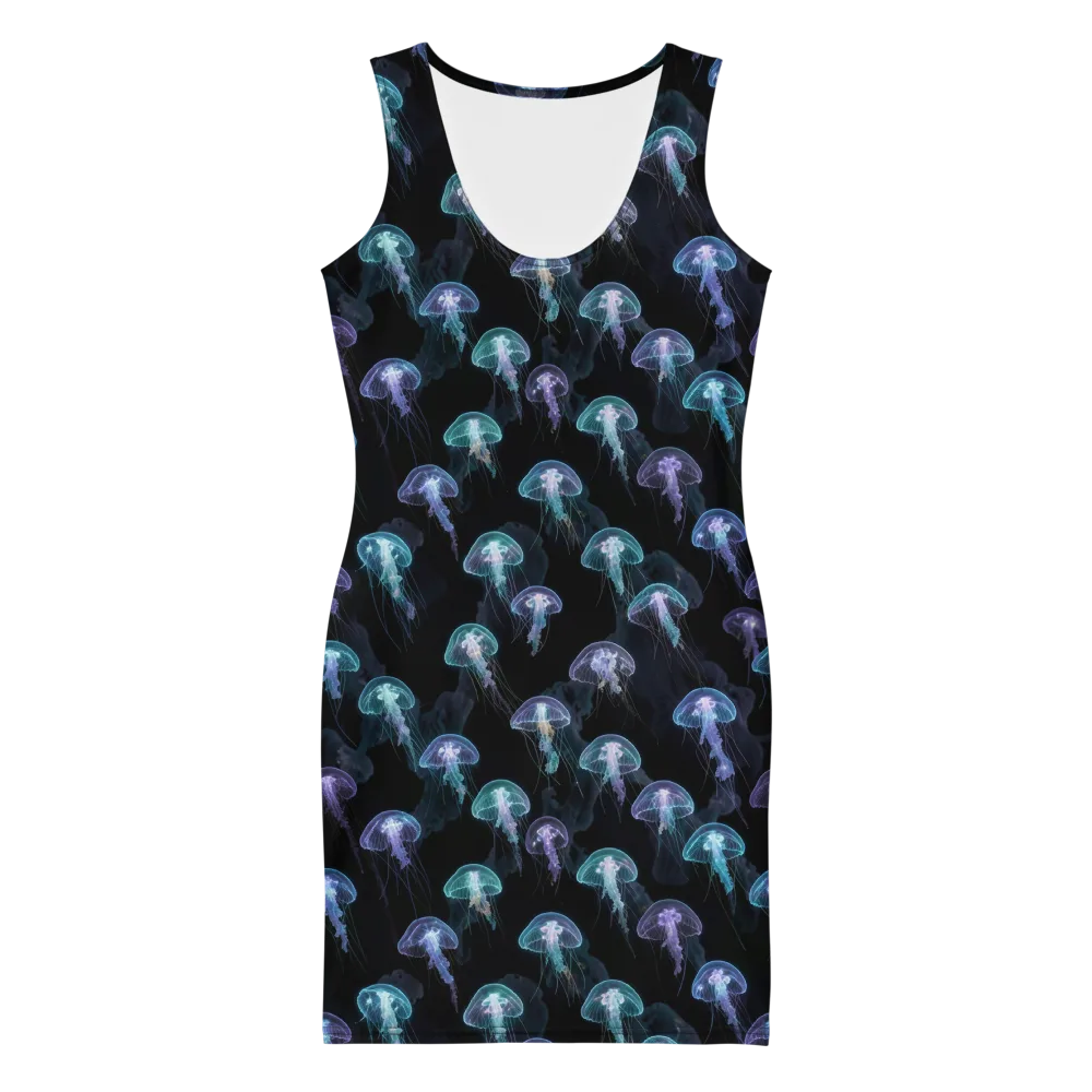 Abyssal Glow on Bodycon Dress — Front