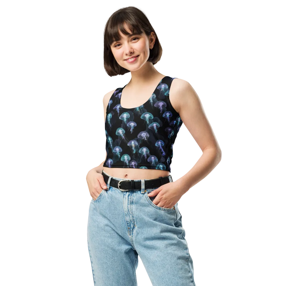 Abyssal Glow on Crop Top — Front