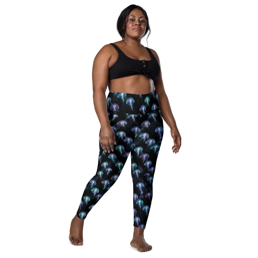 Abyssal Glow on Leggings with Pockets — Front